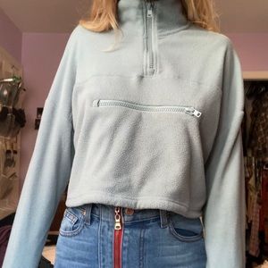 Light Blue Cropped Fleece